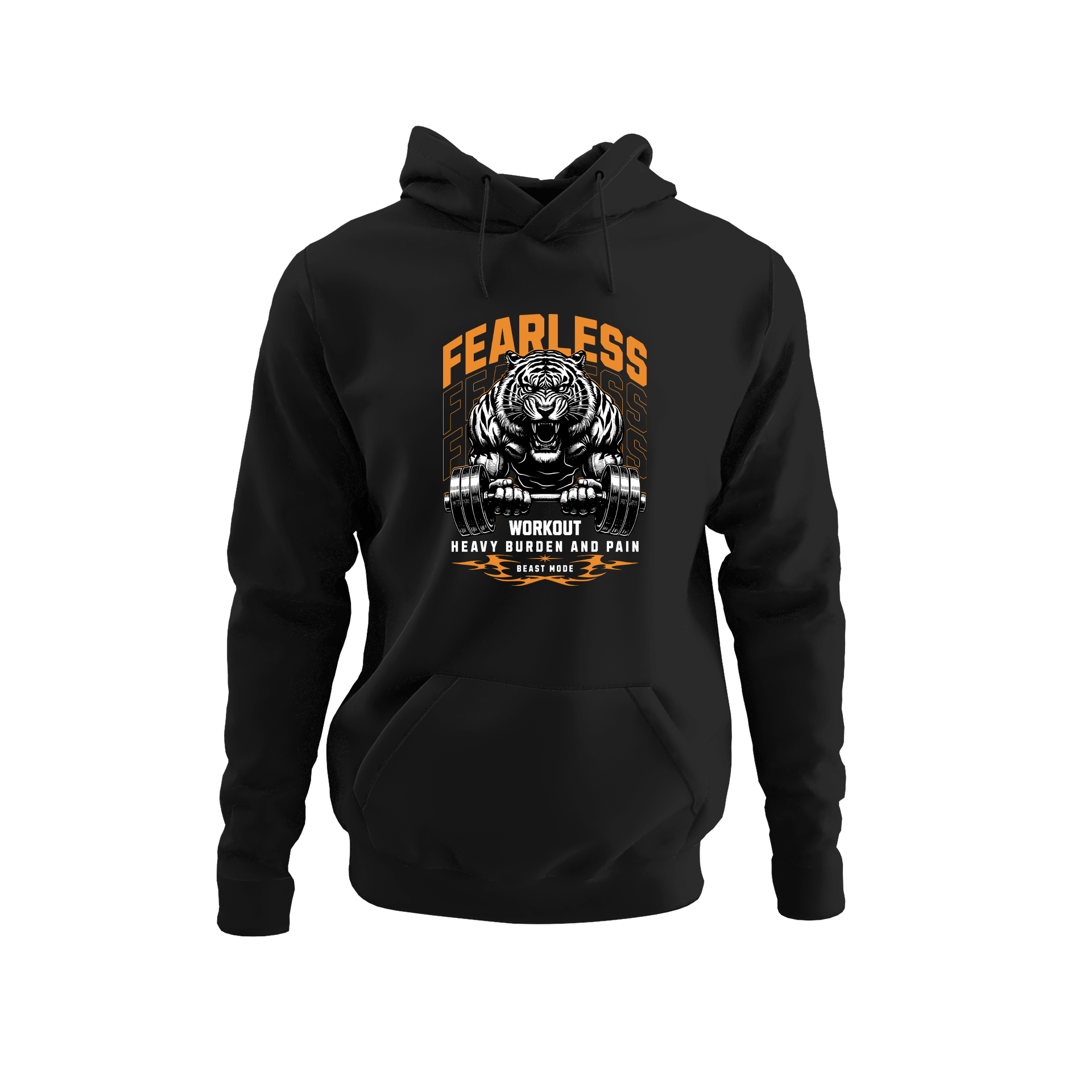 Alfaq Tiger fearless workout Hoodie